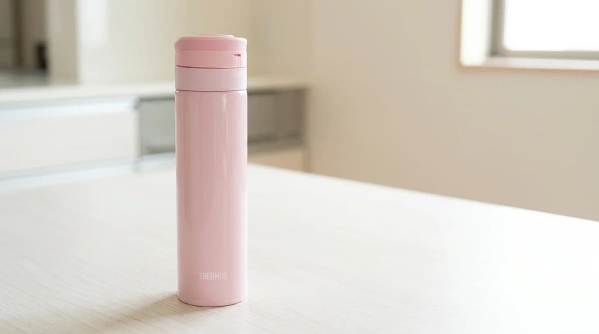 公園にも買い物にも。軽いピンクのサーモス水筒が春のお出かけ相棒