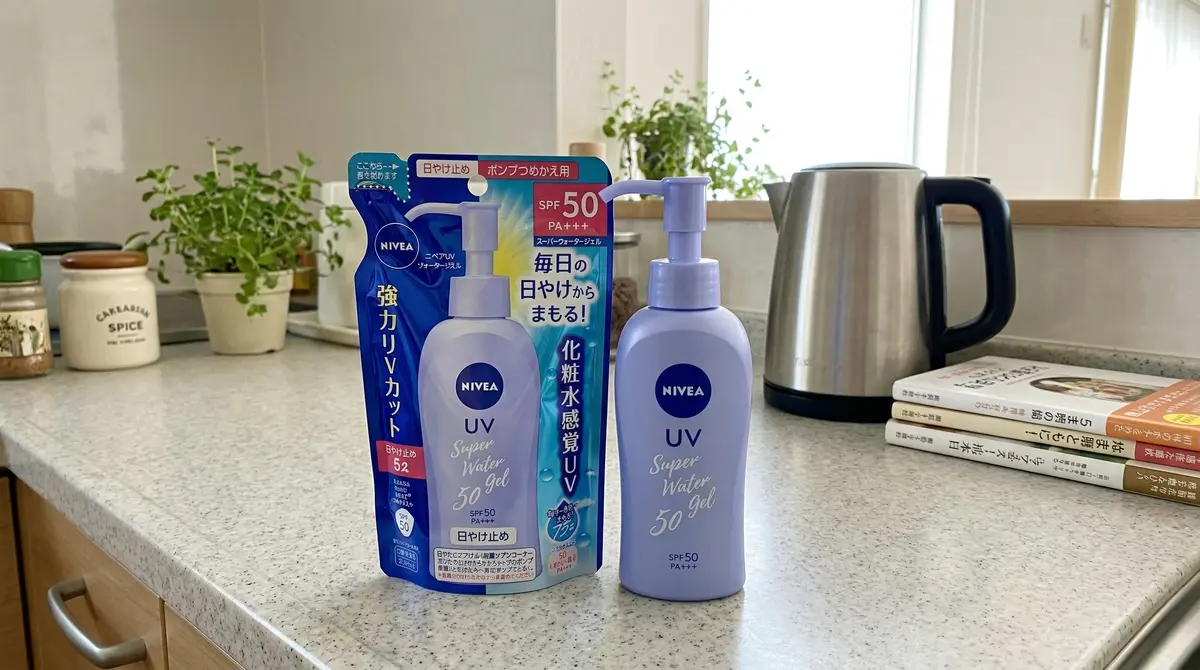 10年リピートしてる日焼け止め。ニベアUV スーパーウォータージェル、家族みんなで使ってるよ