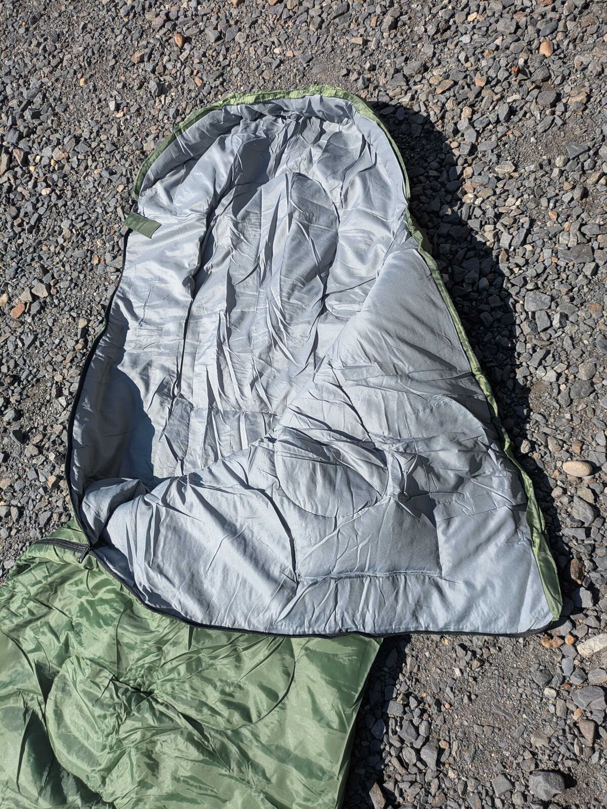 Wolfyok outdoors寝袋の内側のグレー生地